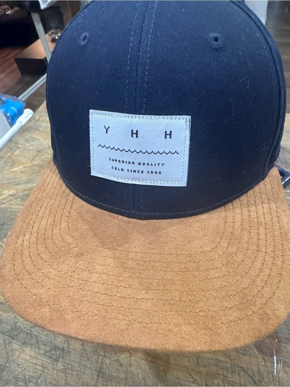 H&M Men’s Navy & Brown Two-Tone Snapback Cap